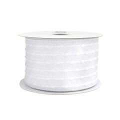 Christmas Iridescent Snowball Weave Wired Ribbon, 10-yard