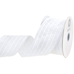 Christmas Iridescent Snowball Weave Wired Ribbon, 10-yard