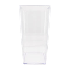 Clear Acrylic Tapered Block Vase Display, 10-inch