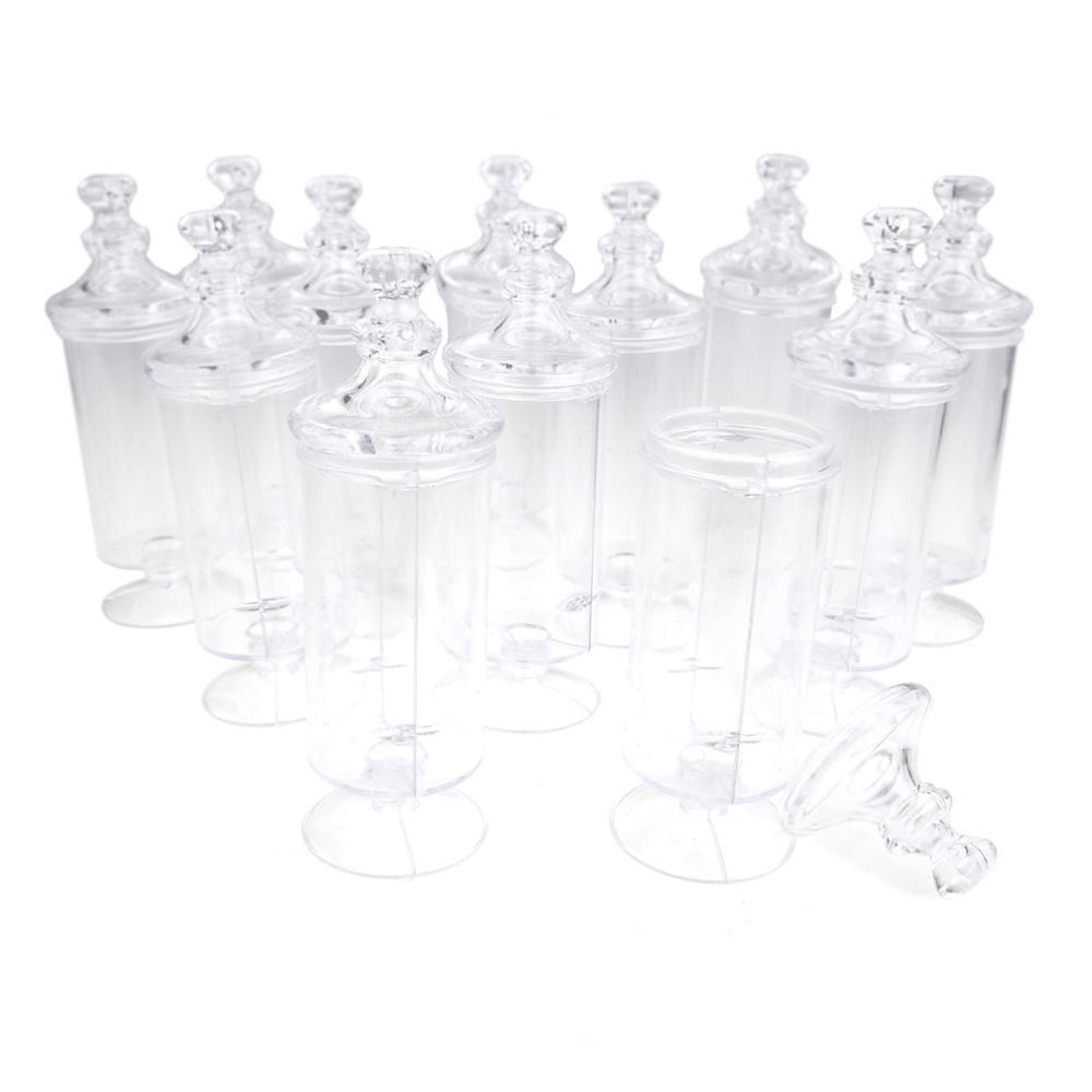 Clear Plastic Candy Tube Party Favor Container, 5-1/4-Inch x 1-1/2-Inch, 12-Count