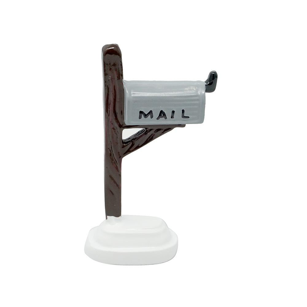 Miniature Wooden Mailbox, Silver, 2-1/2-Inch