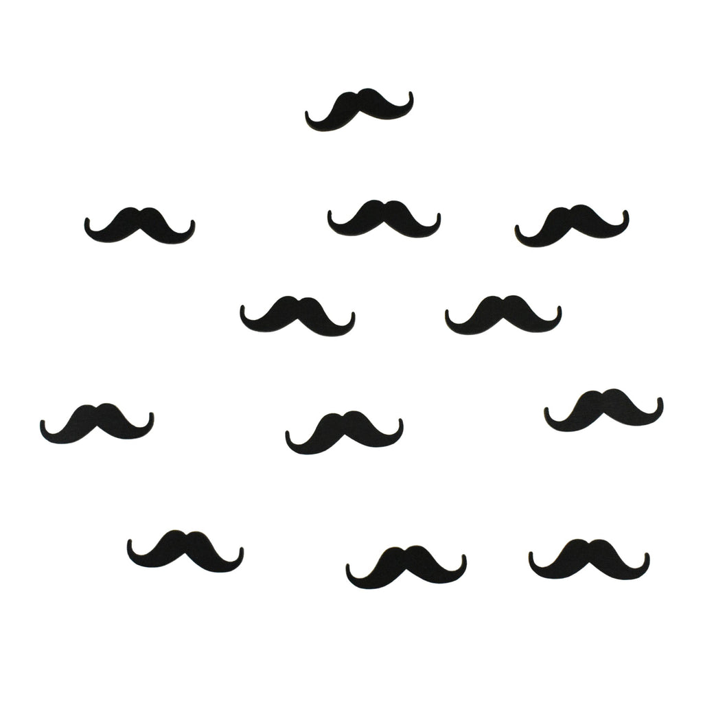 Mini Mustache Wooden Party Favors, 1-3/4-Inch, 12-Count