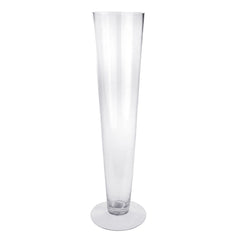 Clear Tall Pilsner Trumpet Clear Glass Vases