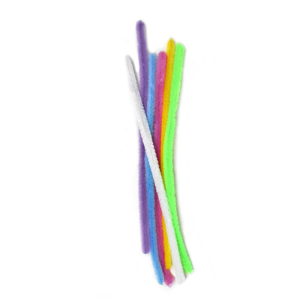 Decorative Chenille Stems, Pastel Mix, 12-Inch, 24-Piece