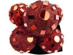 Glitter Disco Ornament Balls, 2-1/4-inch, 6-Piece