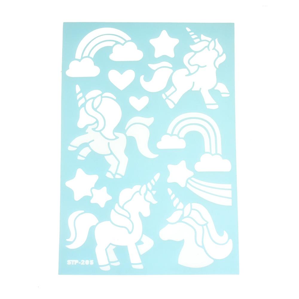 Unicorn & Rainbow Multi-Media Stencil, 11-Inch