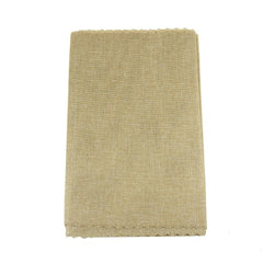 Faux Jute Table Runner with Picot Lace Edge, 14-Inch x 72-Inch
