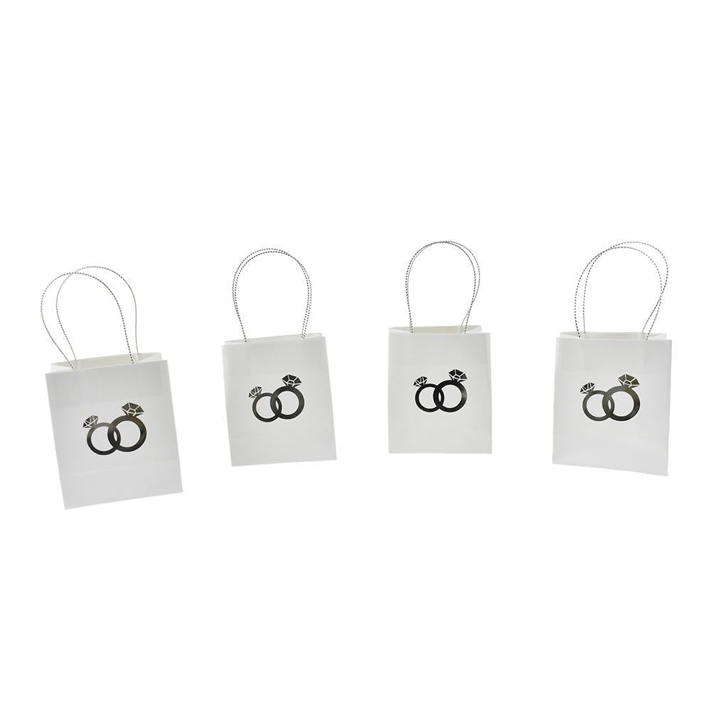 Foil Entwined Wedding Ring Favor Bags, 2-7/8-Inch, 4-Count