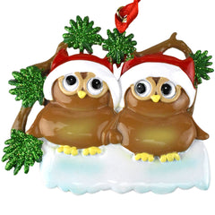 Cute Owl Family of Two Christmas Ornament, 2-1/4-Inch
