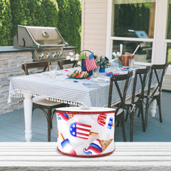 Patriotic Ice Cream Popsicles Wired Ribbon, 10-yard