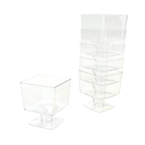 Mini Square Dessert Cup, 1-3/4-Inch, 14-Count