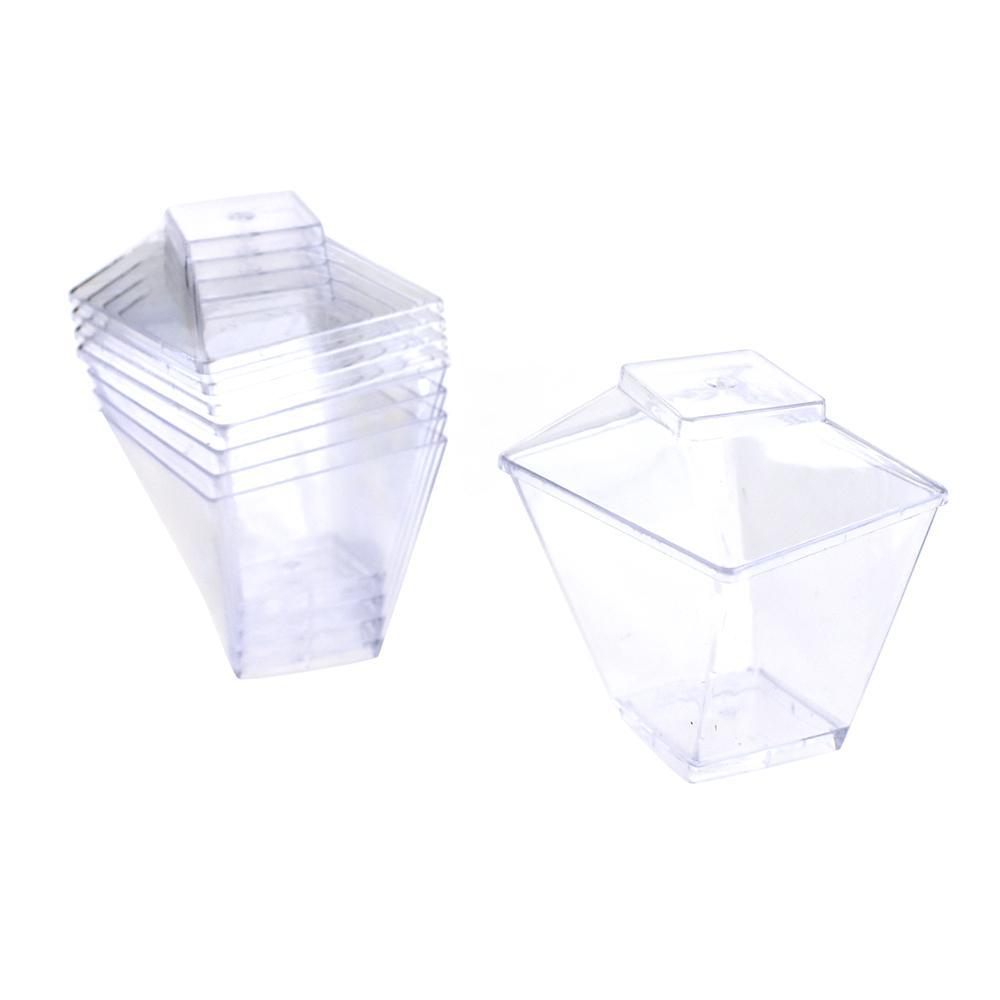 Mini Twisted Plastic Dessert Cup, 2-1/4-Inch, 10-Count
