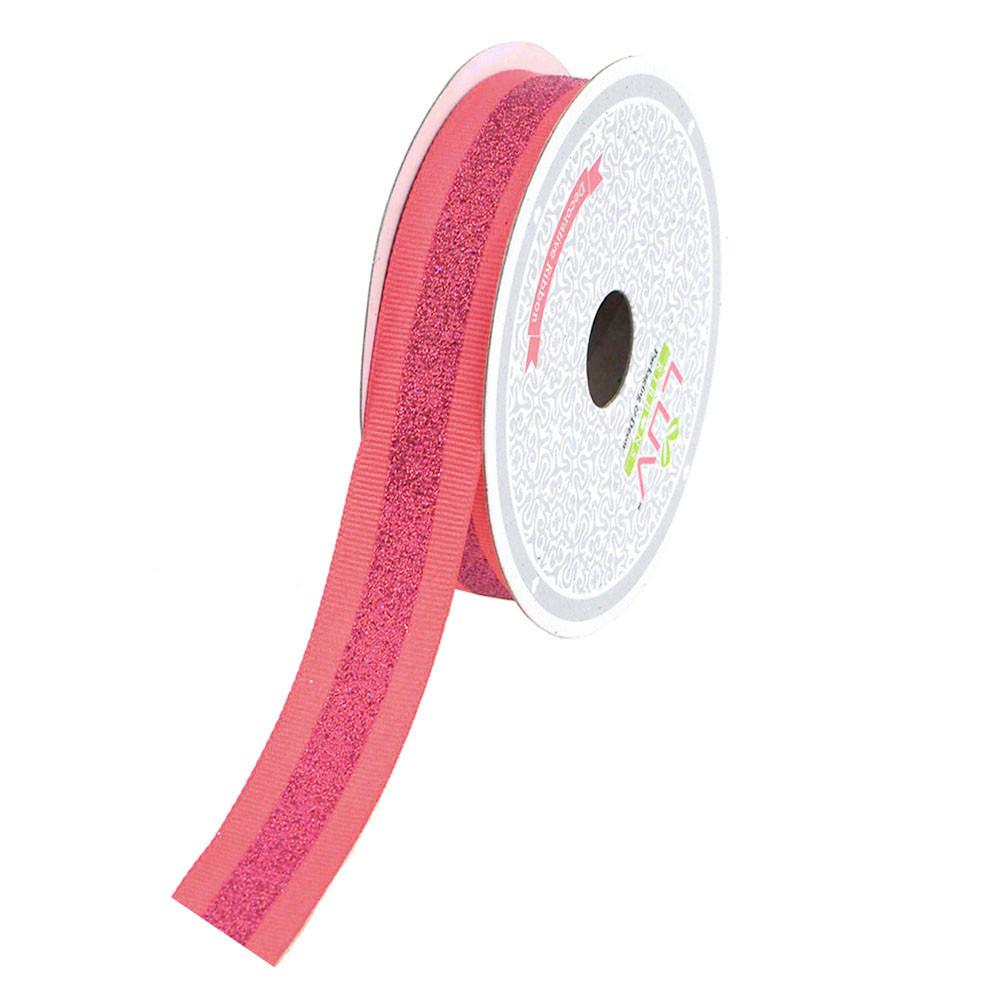 Glitter Center Grosgrain Ribbon, 7/8-Inch, 10 Yards