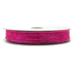 Sheer Glitter Stripe Corsage Ribbon, 5/8-Inch, 50-Yard