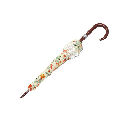 Miniature Fabric Parasol Umbrella, 3-3/8-Inch