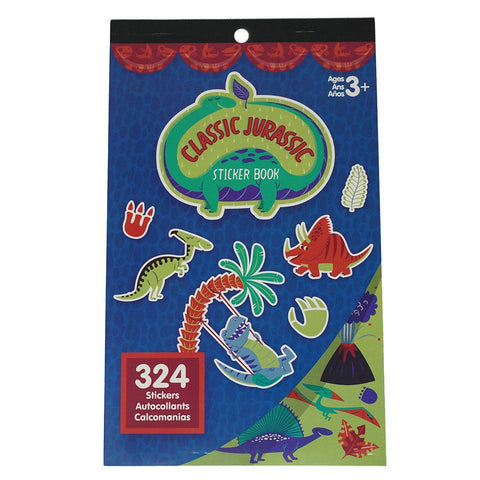 Classic Jurassic Craft Sticker Book Assortment, 324-Piece