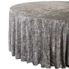 Round Velvet Party Dining Tablecloth, 120-inch