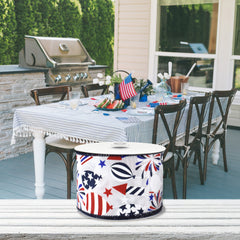 Patriotic Fireworks Balloons Celebration Wired Ribbon, 10-yard