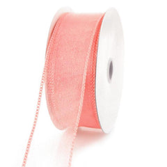 Sheer Chiffon Ribbon Wired Edge, 1-1/2-inch, 25-yard