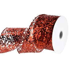 Sequin Dots Overlay Wired Ribbon, 2-1/2-inch, 10-yard