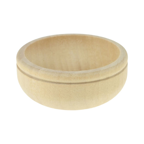 Wooden Craft Routered Lip Bowl Miniature, 2-1/2-inch, 1-count