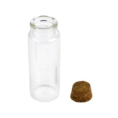 Glass Vial Bottles Cork Lid, 3-1/4-inch x 1-1/8-inch, 12-count, Clear