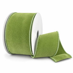 Flat Velvet Wired Ribbon, 10-yard