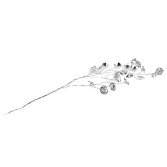 Gemstone Buttons Mini Floral Pick, 8-inch