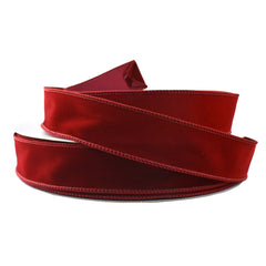 Christmas Velvet Wired Edge Ribbons