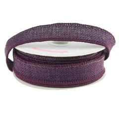 Faux Burlap Wired Edge Ribbon, 7/8-inch, 10-yard