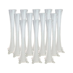 Tall Eiffel Tower Glass Vase Centerpiece, 20-inch, 12-count