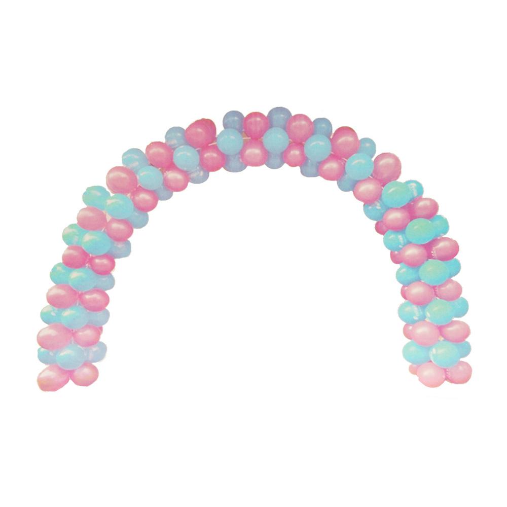 Metal Table Top Balloon Arch with Connectors Birthday Decor, White, 8-Feet x 5-Feet
