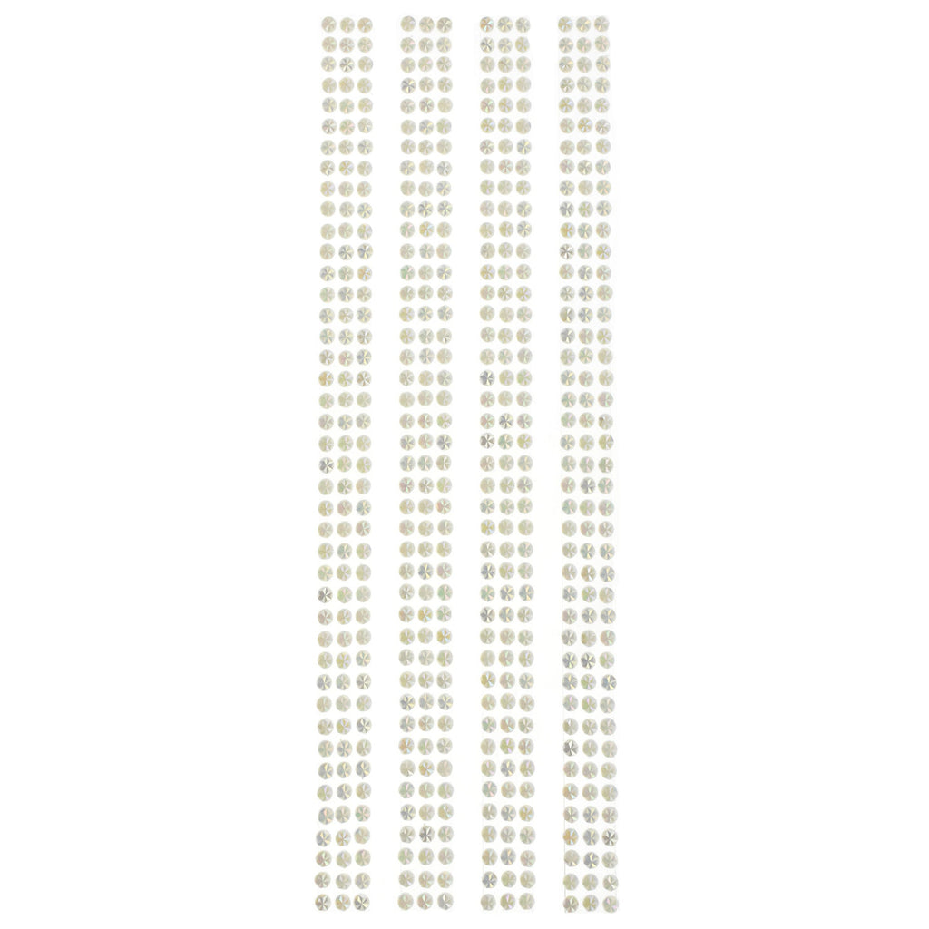 Iridescent Rhinestone Border Strip Stickers, 5mm, 4-count