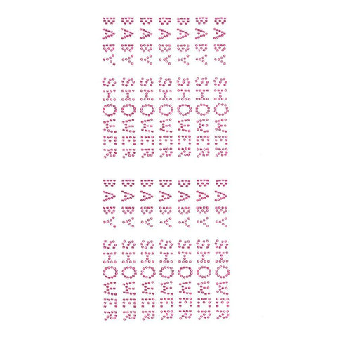 Baby Shower Rhinestone Stickers, 3/8-Inch, 140-Count, Pink