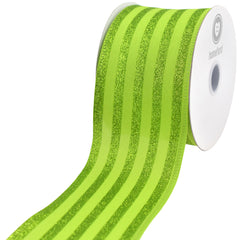 Christmas Ponche Cabana Stripes Wired Ribbon, 10-yard