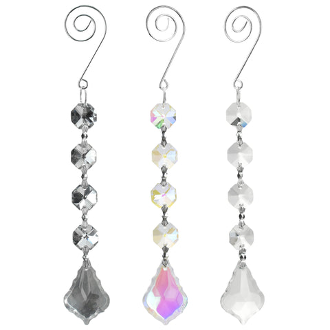 Acrylic Chandelier Crystals, Filigree Link, 6-inch