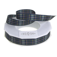 School Plaid Polyester Ribbon, 5/8-Inch, 20 Yards