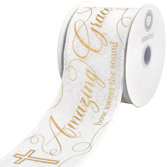 Patriotic Amazing Grace Wired Ribbon, 10-yard