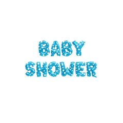 Aluminum Foil "Baby Shower" Balloon Set, 16-Inch, 10-Piece