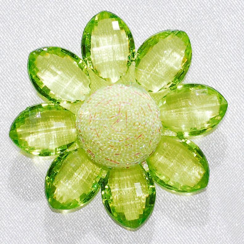 Sunflower Acrylic Crystal Flower, 1-3/4-inch, 6-Piece