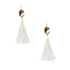 Feather Tassel Drop Earrings, 2-Inch