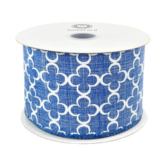 Quatrefoil Spade Canvas Ribbon, 2-1/2-inch, 10-yard