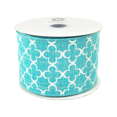 Quatrefoil Spade Canvas Ribbon, 2-1/2-inch, 10-yard