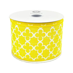 Quatrefoil Spade Canvas Ribbon, 2-1/2-inch, 10-yard