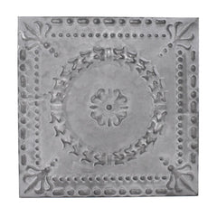 Galvanized Pressed Flower Sign, 10-Inch