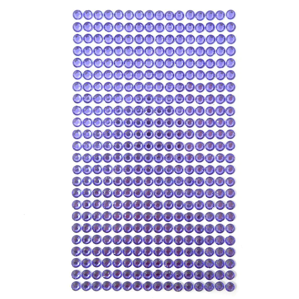 Round Adhesive Diamond Gem Stickers, 5mm