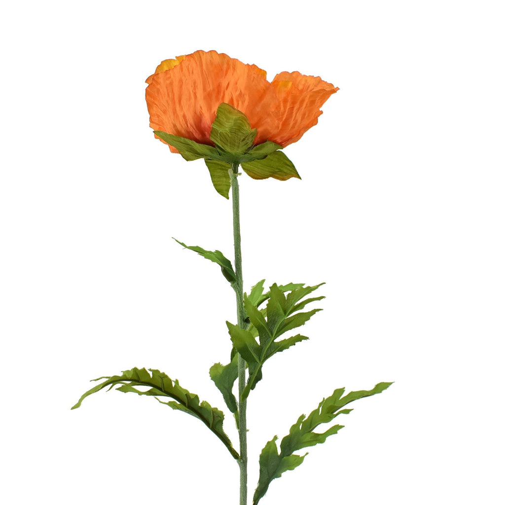 Artificial Poppy Flower Spray, 28-Inch