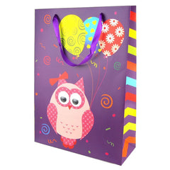 Googly Eyes Owl Balloons Baby Shower Paper Gift Bags, 16-inch