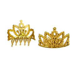 Mini Crown Hair Comb Accessory, 1-3/16-Inch, 24-Count
