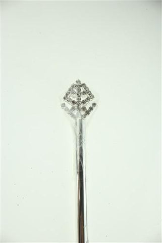Crystal Rhinestone Scepters, 11-3/4-inch, Spear
